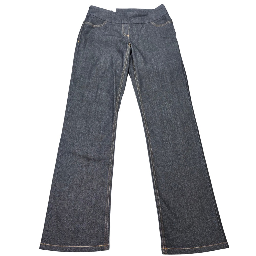 Alia Bootcut Jeans Women's Size 8L Dark Wash Blue Pull On Slimming Stretch NWT